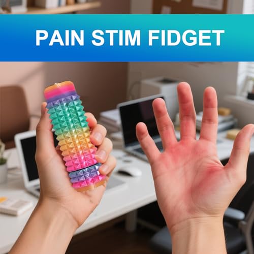 3PCS Adult Sensory Stress Relief Toys | Mild Pressure Stimulation for Anxiety Relief, Portable Spiky Keychain Fidget Toys for Travel
