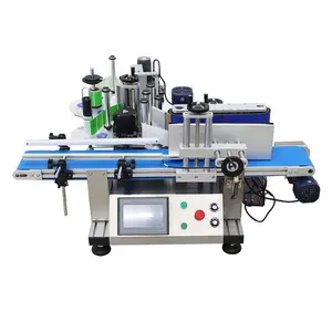 YOKOMA Automatic Round Bottle Labeling Machine Desktop Conveyor with High Speed Code Printer 1.5-3.9" for Round Bottle/Can/Wine