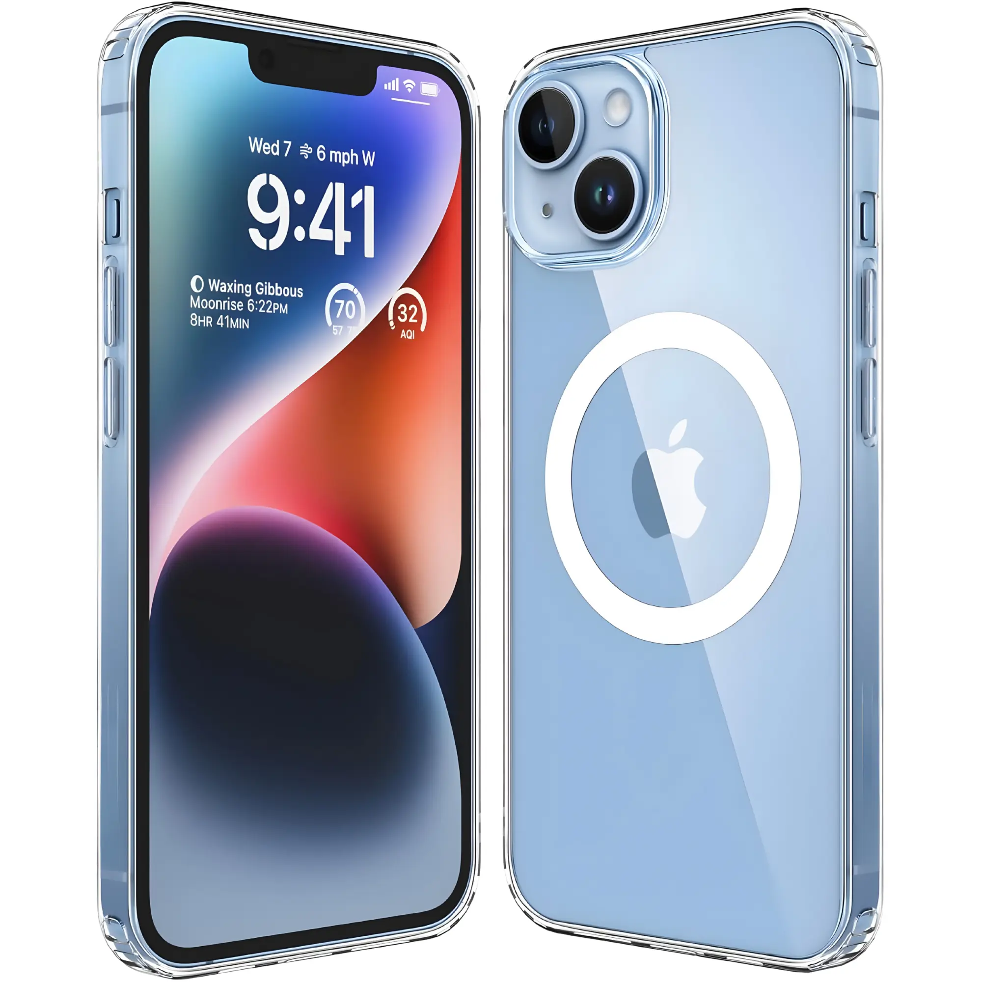 Strong Magnetic Clear Case for iPhone 14/15/16/17 Series – Compatible with MagSafe, Shockproof Slim Transparent Protective Cover