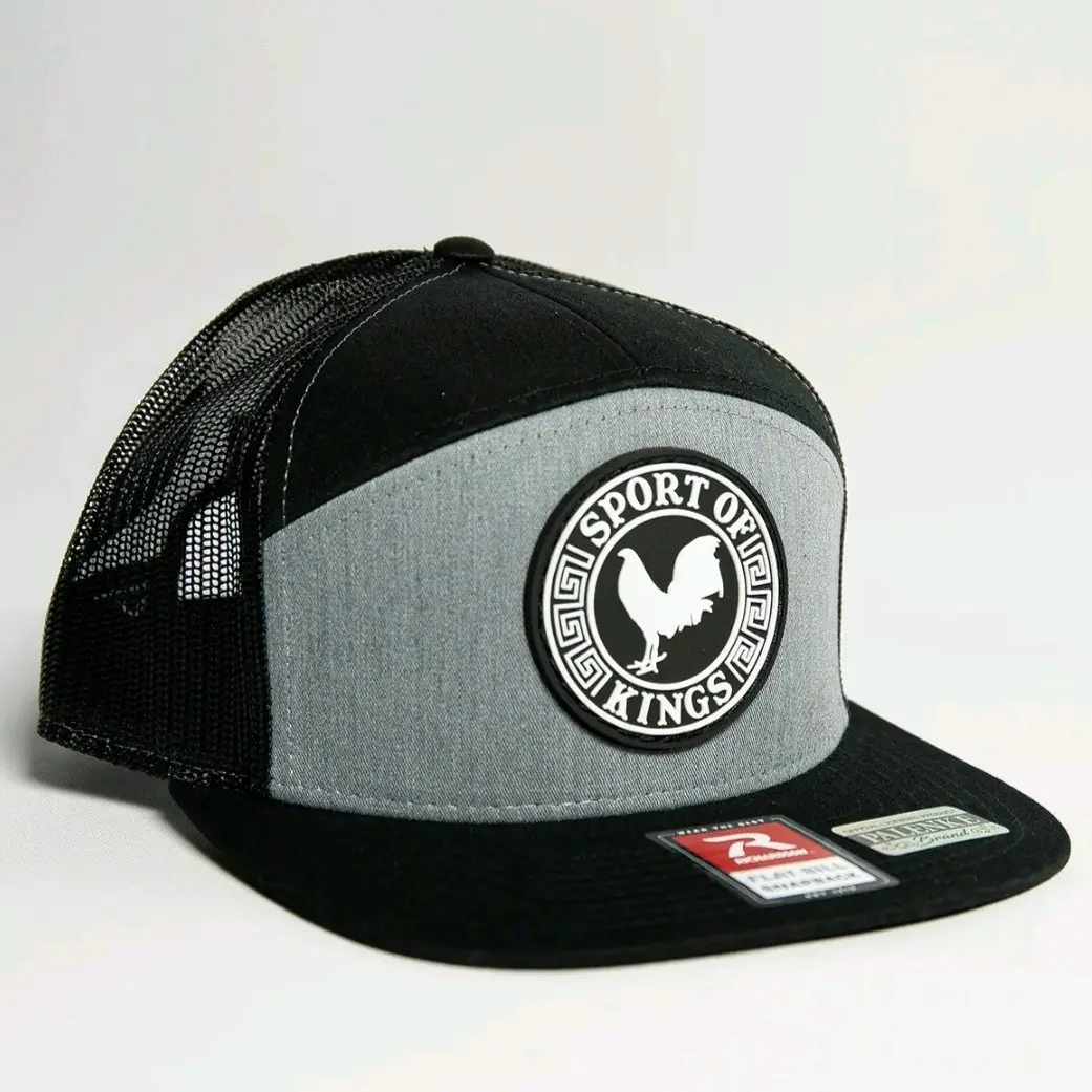 Sport Of Kings PVC Patch Flat-Bill Richardson 7 Panel Trucker Snapback Hat 55