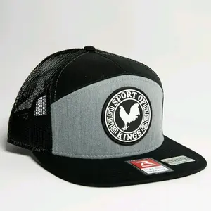 Sport Of Kings PVC Patch Flat-Bill Richardson 7 Panel Trucker Snapback Hat 55