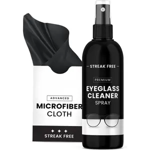 Eyeglass Cleaner Spray - No Streaks Technology with Microfiber Cleaning Cloth- Glasses Cleaning Kit - Glasses Cleaner Spray with Lens Cleaner Cloth - Screen & Eye Kit - 1 Pack