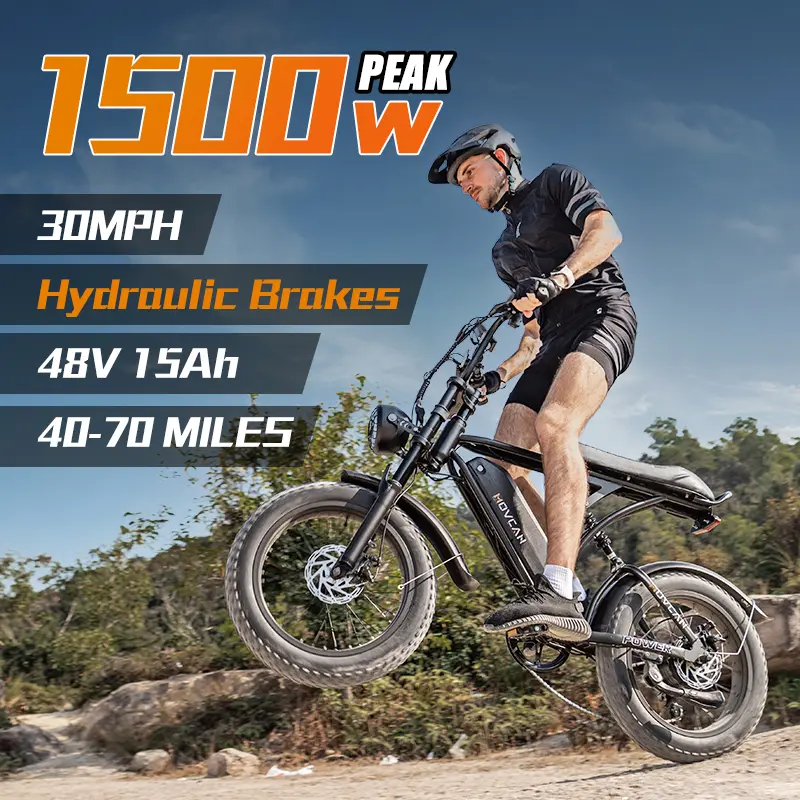 Movcan V60/V60 Pro Fat Tire Electric Bike for Adults, 20"x4" All-Terrain E-Bike, 1500-1999W/Up to 2000W Motor, Up to 30-33 MPH, 48V Removable Long-Range Battery, Carbon Steel Frame, Dual Suspension, Shimano 7-Speed, 1500 To 1999 W, Up To 30 Mph, Ebikes