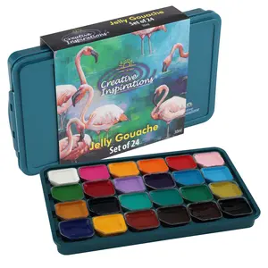 Creative Inspirations Jelly Gouache - Assorted Colors, Set of 24 Vibrant Colors, 30 mL  Each - Unique & Vibrant Jelly Gouache Paint for Artists, Beginners, Painting Parties and More