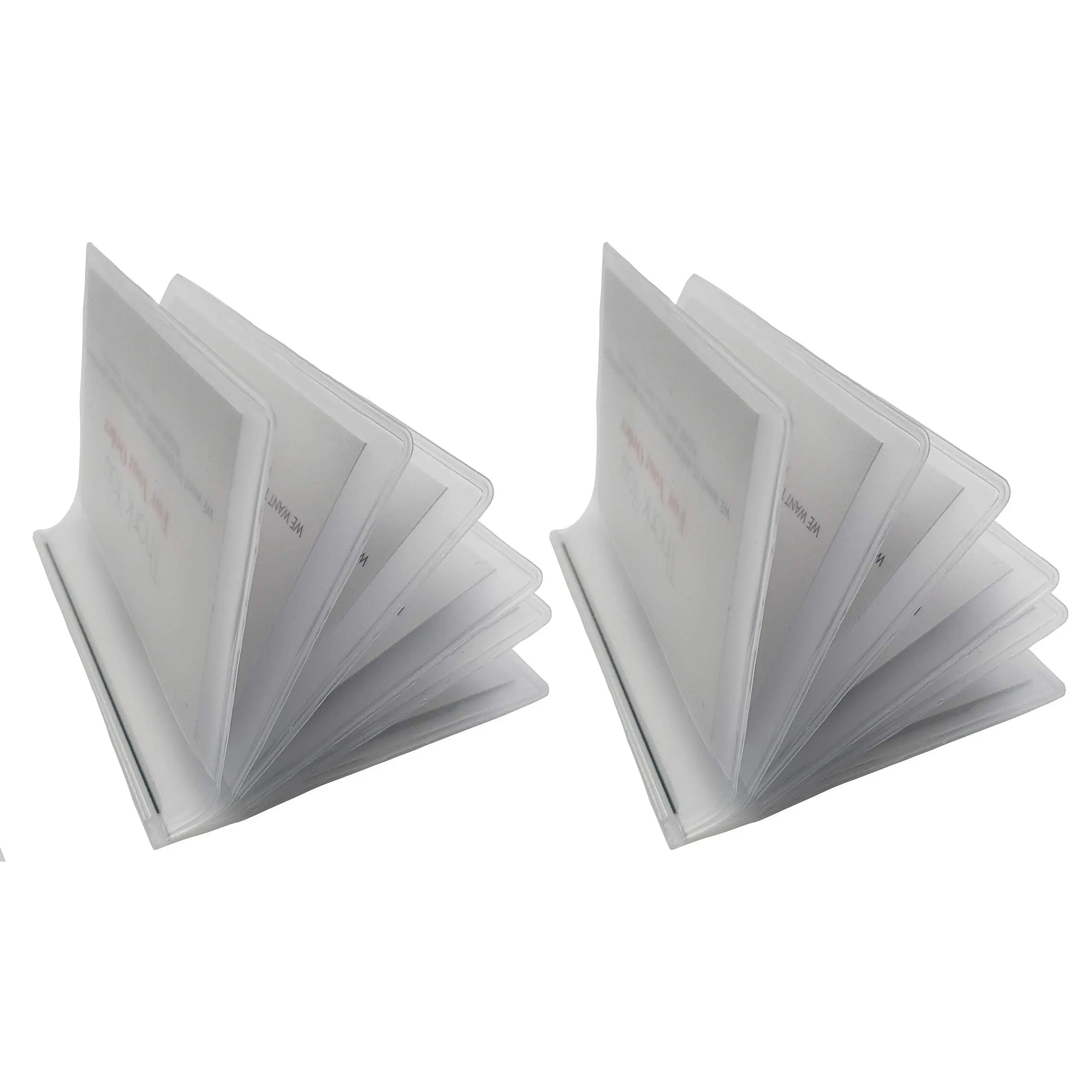 Pack Of 2 Wallet Inserts Clear Plastic Vinyl Picture And Card Holder Trifold 6 Page