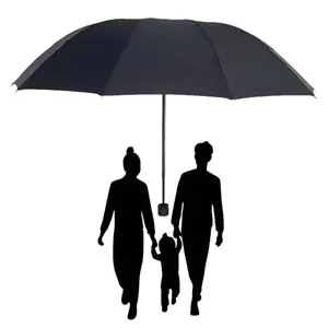 Large 12-Rib Windproof Portable Folding Umbrella, Family & Couple’s XL Umbrella , 48inch Wind-Resistant, Waterproof, UV Protection, suitable for both men and women, Perfect gift for mother’s father’s day(1/2 Pieces)