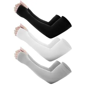 Unisex's Solid Color Sun Protection Arm Sleeves, Breathable Elbow Support, Sports Support for Outdoor Sports & Driving, Uv Arm Sleeves