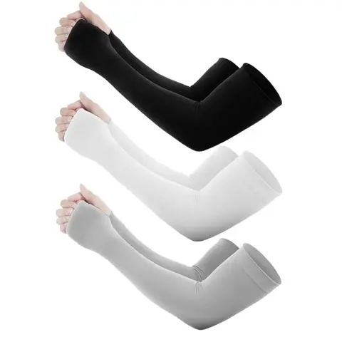 Unisex's Solid Color Sun Protection Arm Sleeves, Breathable Elbow Support, Sports Support for Outdoor Sports & Driving, Uv Arm Sleeves, Protective Sleeve, Arm Sleeves Cover