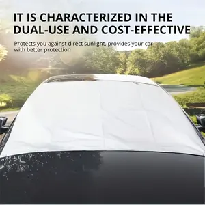 1 Car Sunshade - Foldable Windshield Shield for Ice Sun Rain Protection Easy Install Remove Vehicle Sunshade Pad Dual Use Cost Effective