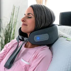 GhostBed Shiatsu Massaging Neck Pillow with Memory Foam & Infrared Heat Massage Machine