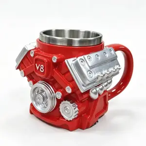 "Feliz Dia Papa" Engine Design Coffee Mug | Regalo Para Papá, Creative Automotive Coffee Cup, Best Spanish Father's Day Gift for Dad, Father in Law from Daughter Son, Unique Drinkware for Car Lovers