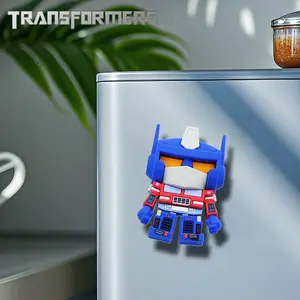 1PC Transformers Officially Licensed Optimus Prime Fridge Magnets Strong Fun 3D Fefrigerator Magnets Cartoon Figure DIY Decorative Fridge Blackboard Magnetic Practical Offices Kitchens Houseware Christmas Birthday Decoration Gifts For Family Fans