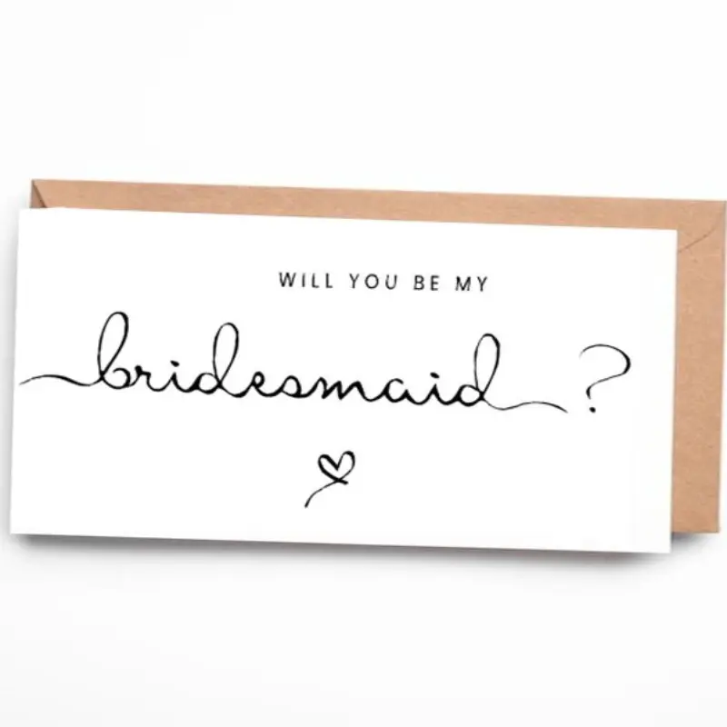1pc Will You Be My Bridesmaid Card, Beautiful Wedding Card Keepsake for Engagement and Wedding Memories, Bridal Party Proposal, Invitation