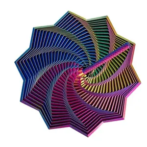 3D Printed Expandable Sensory Fidget Star, Handheld Spiral Whirling Toy, Hypnotic Visual & Soothing Sound, Stress Relief for All Ages