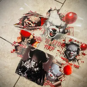 Pennywise DTF Transfers - 6 High-Quality Transfers for Crafting and Decorating Various Items