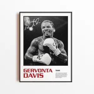 Gervonta Davis Art POSTER UNFRAMED , Boxing Art POSTER UNFRAMED , Boxing Arts Wall Decor, Home Gym Decoration, Sports Gift, Boxing Fighter Poster, Combat poster