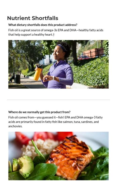 Burp-Less♦ Omega-3 From Fish Oil 1200 mg Softgels, One Per Day