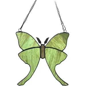 Stained Glass Window Hanging - Suncatcher Stained Glass Kit Sun Catchers Indoor Window Stained Glass Luna Moth