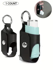 1pc Asthma Inhaler Holder Cases, Portable Outdoor Protection, Synthetic Faux Leather Cervical Spray Bottle Holder Lightweight & Not Lost, Ideal for Travel, Men'S & Women'S, Valentine'S Day, Thanksgiving Day, Christmas Gift, Travel Accessories