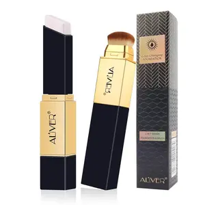 Aliver 2 in 1 Colour Changing Concealer Stick with Cosmetic Brushes,  Full Concealer Stick. (IVORY/NATURAL TAN/ESPRESSO) Complexion Covering Power bb cream Dark Circles Acne Marks Buildable Coverage Lightweight Radiant Finish