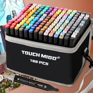 Alcohol Markers Set, 12/24/36/48/60/80/168 Colors Dual Tip Art Markers for Coloring, Drawing, Illustrations, Book Painting, Alcohol Based with Carrying Case for Adult Students, Art School Supplies, Art Drawing Supplies