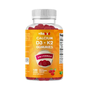 Vitabod Vitamin D3 + K2 Gummies – Bone & Heart Health Support – 180 Pectin-Based Vegan Gummies