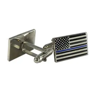 Cufflinks - Thin Blue Line Flag