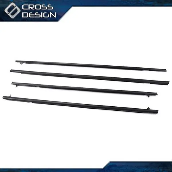 CROSSDESIGN 1 Set (4pcs) Car Window Weatherstrips Seal - Fine Buckle, High Tolerance Automotive Moulding Trim, Car Accessories Compatible with 06-11 Honda Civic Sedan (civic 2006-2011), Car Window Moulding Trim