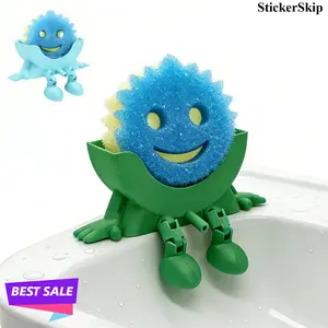 2026 New Funny Sponge Daddy & Dish Mommy Dish Sponge Holder with Self-Draining Design, Cute Novelty Kitchen Sink Organizer, Waterproof Durable Storage Caddy for Sponges, Perfect for Home Kitchen Countertops, Sinks & Daily Cleaning Use