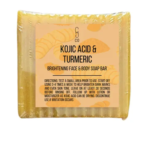 CGCO Kojic Acid & Turmeric Brightening Bar Handmade Soap for Acne Spots - Silky Smooth Skin Face & Body Care