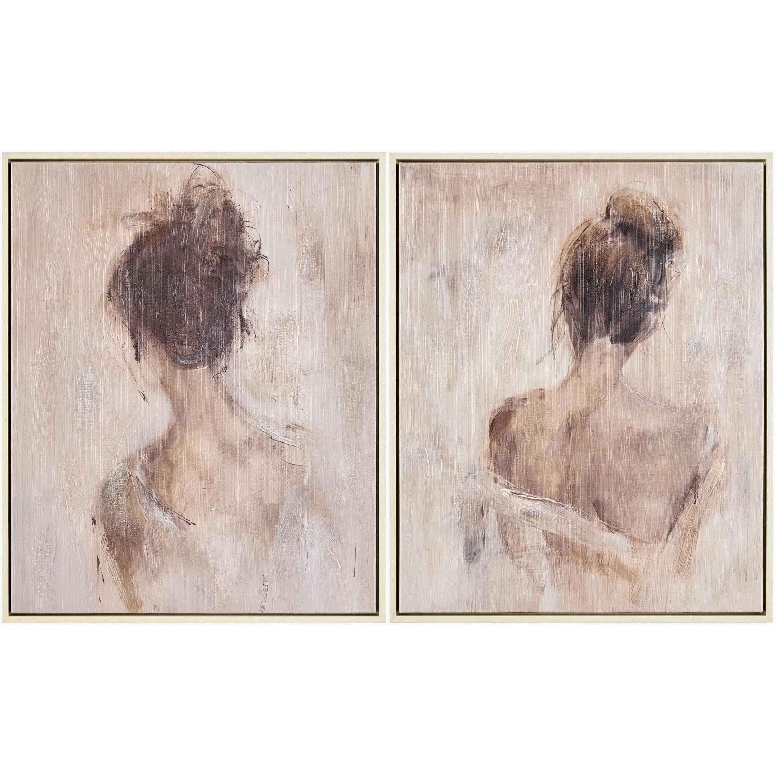Soft Light Gray Modern Framed Artistic Print Wall Decoration, Aesthetic House Decor for Living Room & Room Decor Gallery Walls