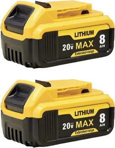 2 Pack-DeWalt 20V Battery 8.0Ah, Replacement for DeWalt 20V Max XR Lithium Ion Tools,Compatible with DCB200,Drills,Saws and Cordless Power Tools