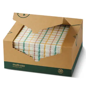 LUXU Reusable Cleaning Wipes,Dry Multi-Use Reusable Cloths,30 Count,Heavy Duty Reusable Cleaning Cloths,Domestic Cleaning Towels,Biodegradable Dish Paper Towels