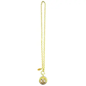 Pre-owned CHANEL Gold-plated Small Leather Goods Coco Mark Necklace