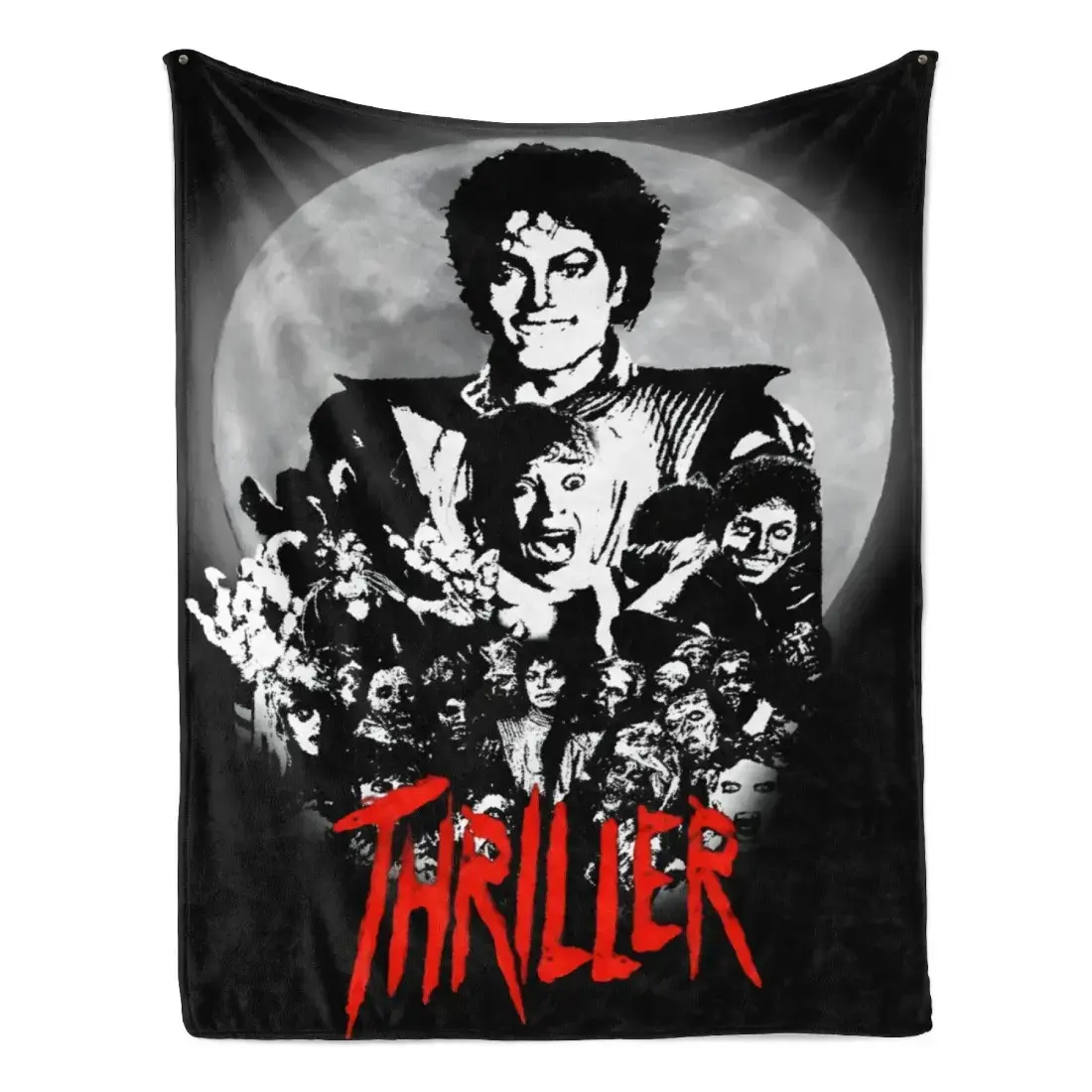 Michael Jackson Horror Wool Blanket – Ultra-Soft, Premium Microfiber, Comfortable Long-Pile Fleece for Bed, Sofa, Adults, Retro Music Room Aesthetic, Vintage Pop Culture Home Decor, Classic Album Fan Merchandise, Unique Gift