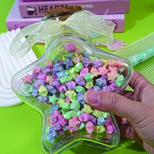 210 Sheets Luminous Star Paper, Foldable Origami Strips, DIY Craft Supplies, DIY Handmade Craft, Perfect for Creative Projects & Decorations