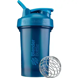 BlenderBottle Classic V2 Shaker Bottle Perfect for Protein Shakes and Pre Workout, 20-Ounce, Ocean Blue