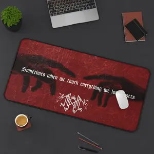 Sleep Token Desk Mat – Dark Aesthetic Red Mouse Pad for Music & Art Lovers