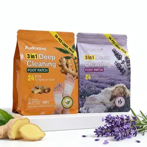 Lavender Detox Foot Pads for Sleep & Stress Relief 24 Patches Magnesium Glycinate Foot Care Therapy Natural Herbs