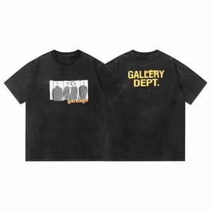 Wash T-Shirt Gallery Dept Garbage T-Shirt Vintage Graphic Tops Tshirt streetwear, Y2K style Casual Cotton Classic Crewneck Design Tees