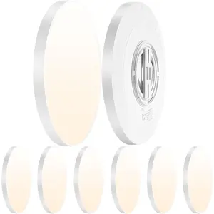 3200lm LED Flush Mount Ceiling Light,Super Slim 12inch LED Ceiling Light,6000K Daylight Surface Ceiling Lights for Bedroom,Living Room,Dining Room,Garage and Office (14.5inch-4Pack) (11inch-6Pack)