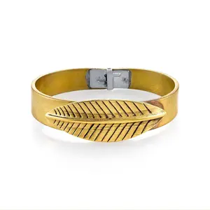 Feather Bangle Bracelet
