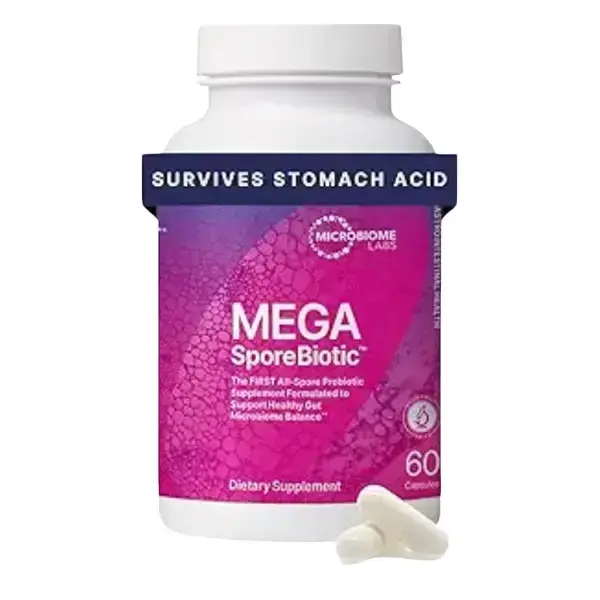 MegaSporeBiotic Probiotics for Women & Men – Gut Health & Digestive Support (60 Capsules)
