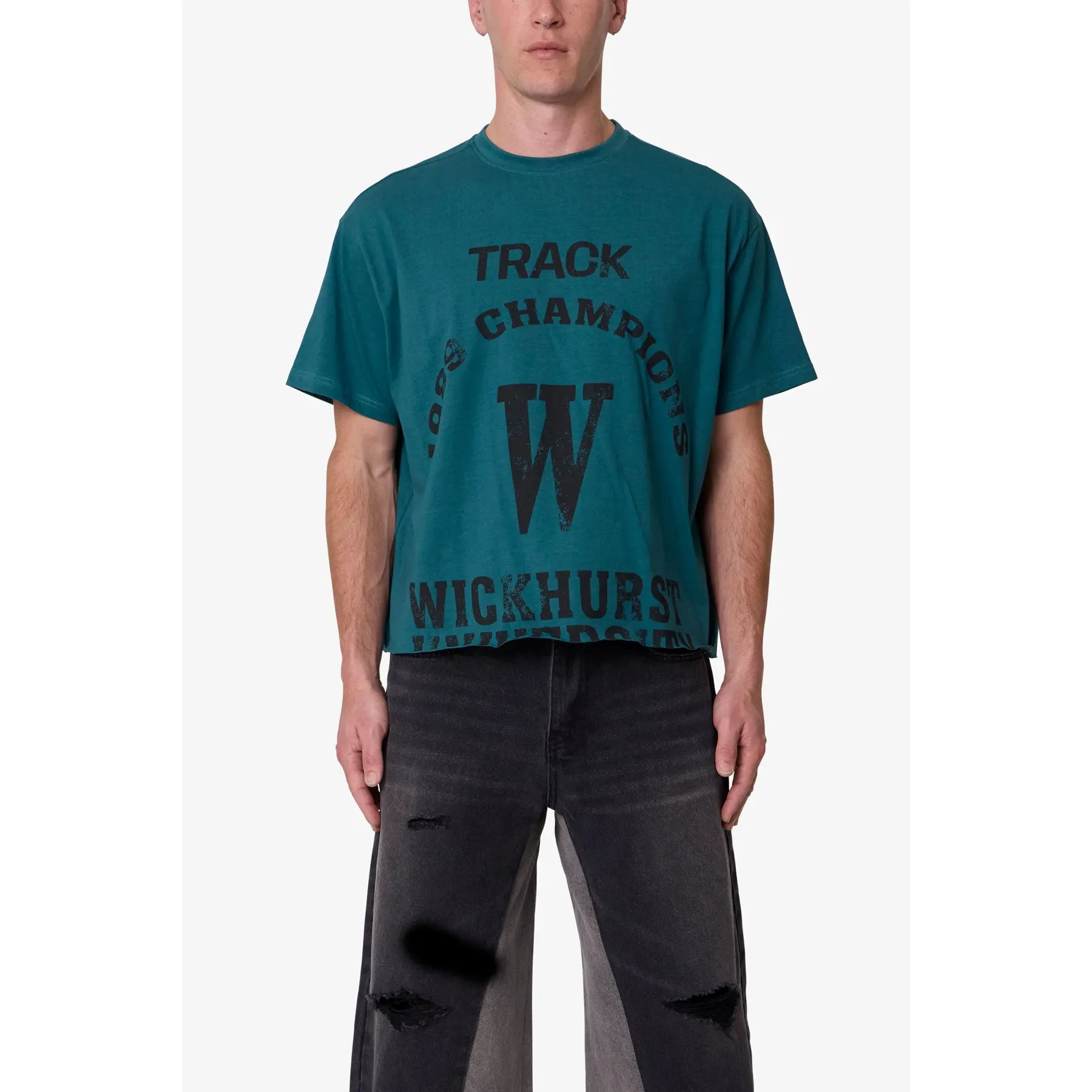Wickhurst Cut Off Tee - Teal