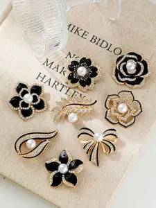 Elegant Rose Brooch Pin, High-Quality Camellia Flower Design, Stylish Women's Accessory for Clothes, Suits, Sweaters