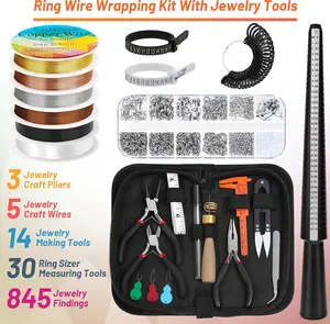 26Pcs Jewelry Wire Wrapping Jewelry Making Supplies Kit, Ring Sizer Measuring Tools Kit with Tools, Ring Craft Wires, Jewelry Findings for Rings Repair - Home Improvement.