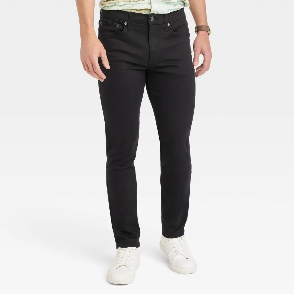 Men's Skinny Fit Jeans - Goodfellow & Co Black 34x32