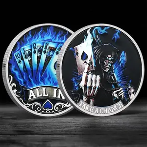 "all In" Playing Cards Coin - Poker Themed Collectible - Take A Chance Medal