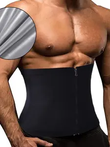 Men's Waist Trainer Belt, Sweat Sauna Suit, Shapewear for Weight Loss, Casual Plain Design, All Seasons Fitness Wear