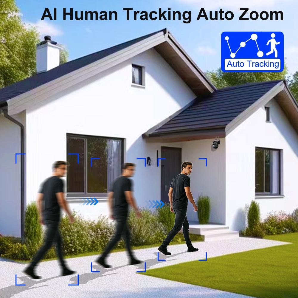 1/2/3/4PCS AI Wireless Security Camera 2.4G WiFi | Color Night Vision, Motion Detection & Visual Alert | Indoor Outdoor Wall Mount